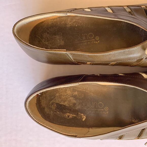 Vintage 70s/80s Olive Green Lattice Oxfords - Picture 5 of 6